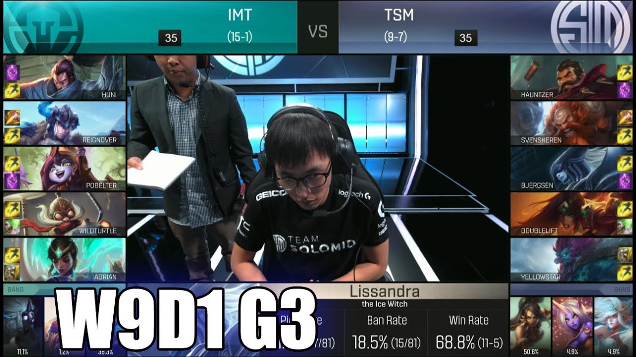 Immortals vs TSM | Week 9 Day 1 S6 NA LCS Spring 2016 | IMT vs TSM G2 W9D1 1080p