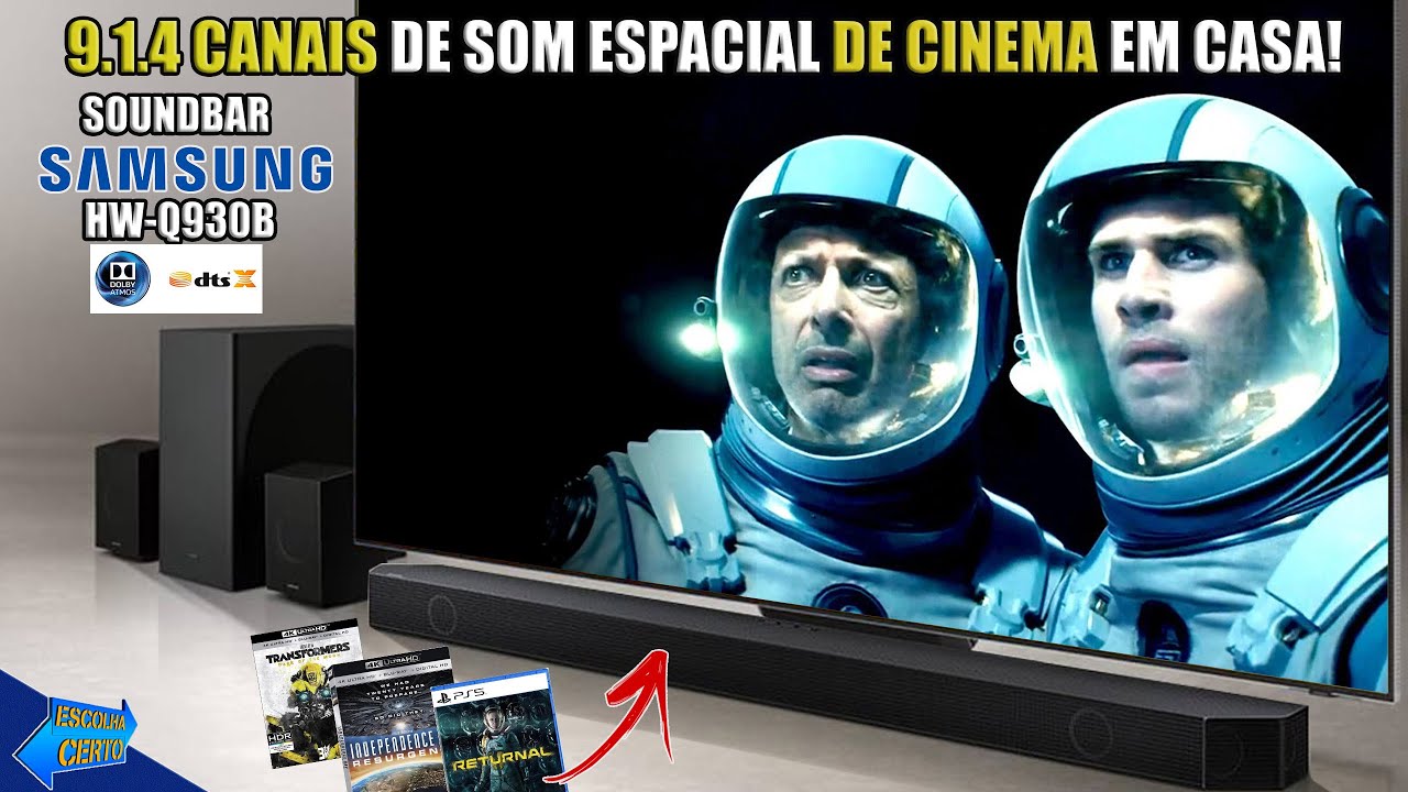 UMA EXPLOSÃO ESSA SOUNDBAR Q930B 9.1.4 SOM DE CINEMA EM CASA