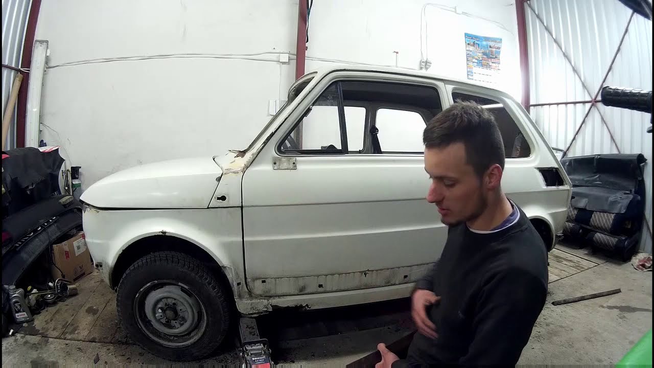 Rozcinam próg i błotnik w Fiacie 126p #2