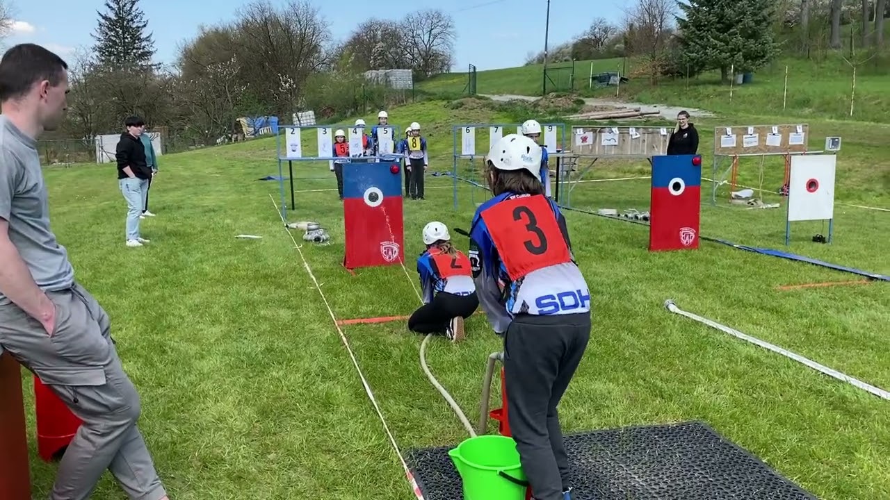 Bořitov, 22. 4. 2023, požární útok CTIF, starší B 2. pokus