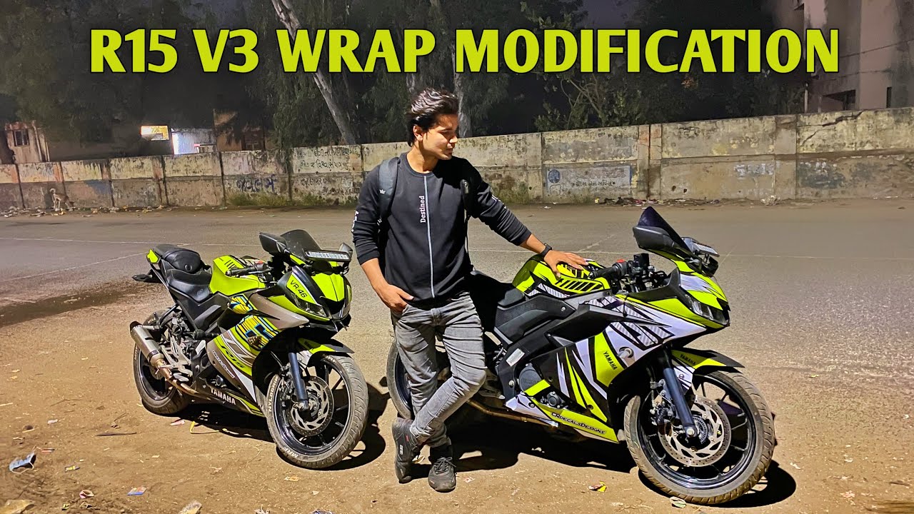 R15 V3 Full Wrap Modification🔥 | Neon : White | Step by Step 😍 | Tanna Dhaval