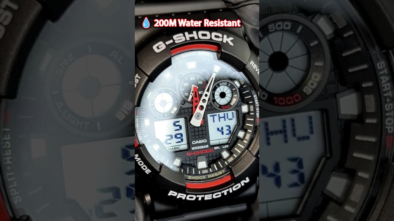 G-Shock GA-100-1A4 &ndash; Tough Style in Red & Black!