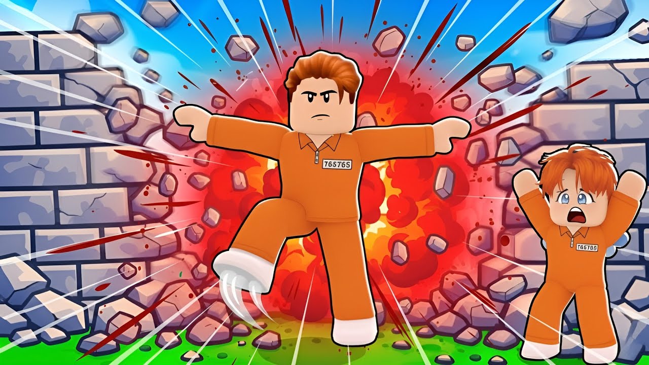 Tritt gegen Wände, um aus dem GEFÄNGNIS in Roblox zu entkommen!
