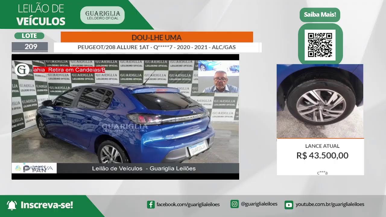 LEILÃO DE VEÍCULOS EM CAÇAPAVA/SP - 29/01/26