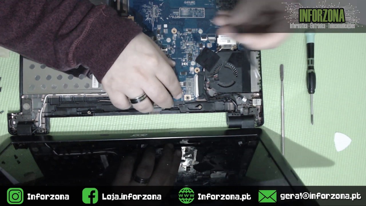 Como desmontar/abrir/Disassembly um portátil Acer Aspire V5 571