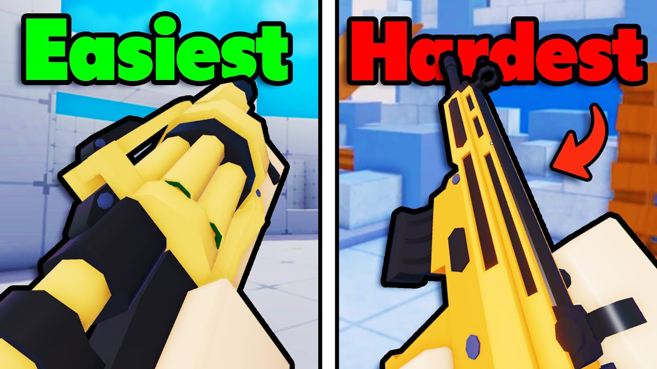 The EASIEST Guns to Master in Roblox Rivals.. (Ranked)