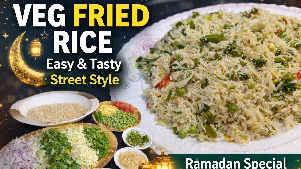 Restaurant style Vegetable Fried Rice Recipe |   Satrangi  Fried Rice at Home | Easy & Tasty
