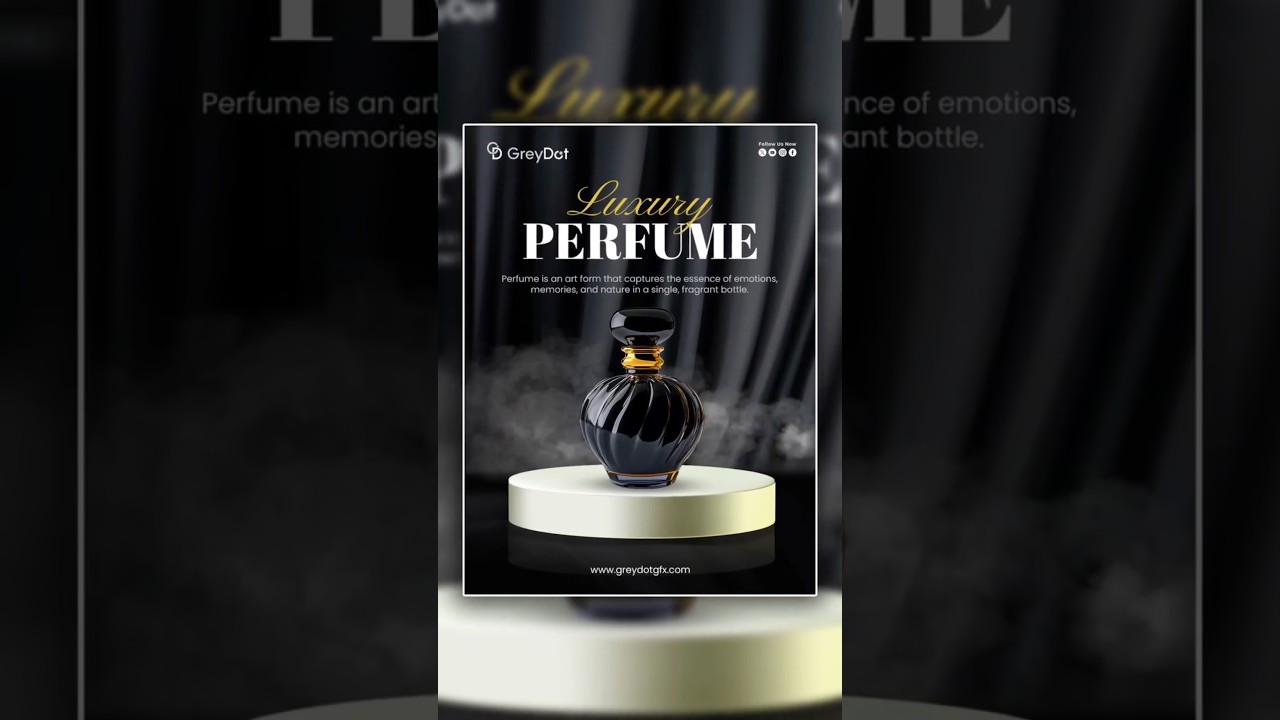 perfume poster design in photoshop | graphic design tutorial