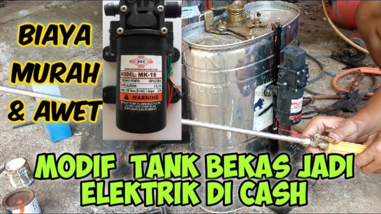 Modif tangki bekas manual_tank spray_semprot padi DIY tutorial