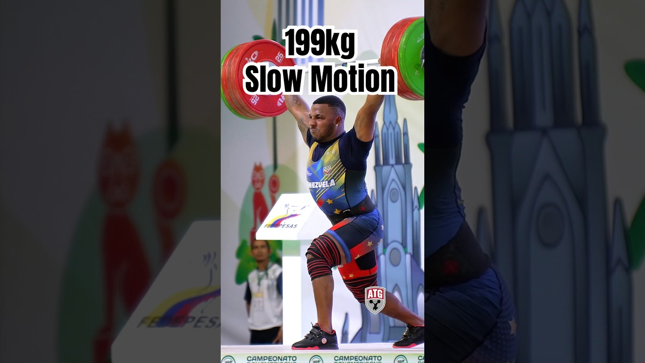Julio Mayora&rsquo;s 199kg C&J 🥇 gold medal lift at Pan Ams 2025! #weightlifting #slowmotion