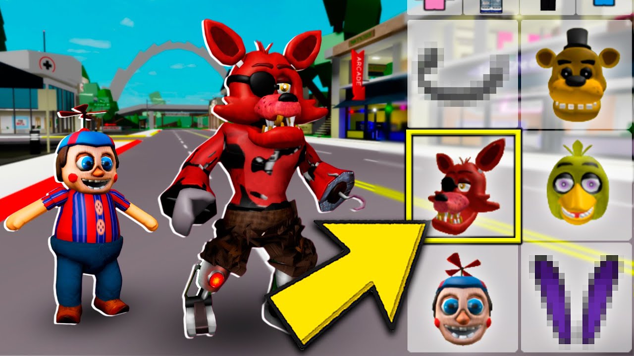 Como Virar PERSONAGENS do FNAF no BROOKHAVEN 🏡 *filme de five nights at freddy's*