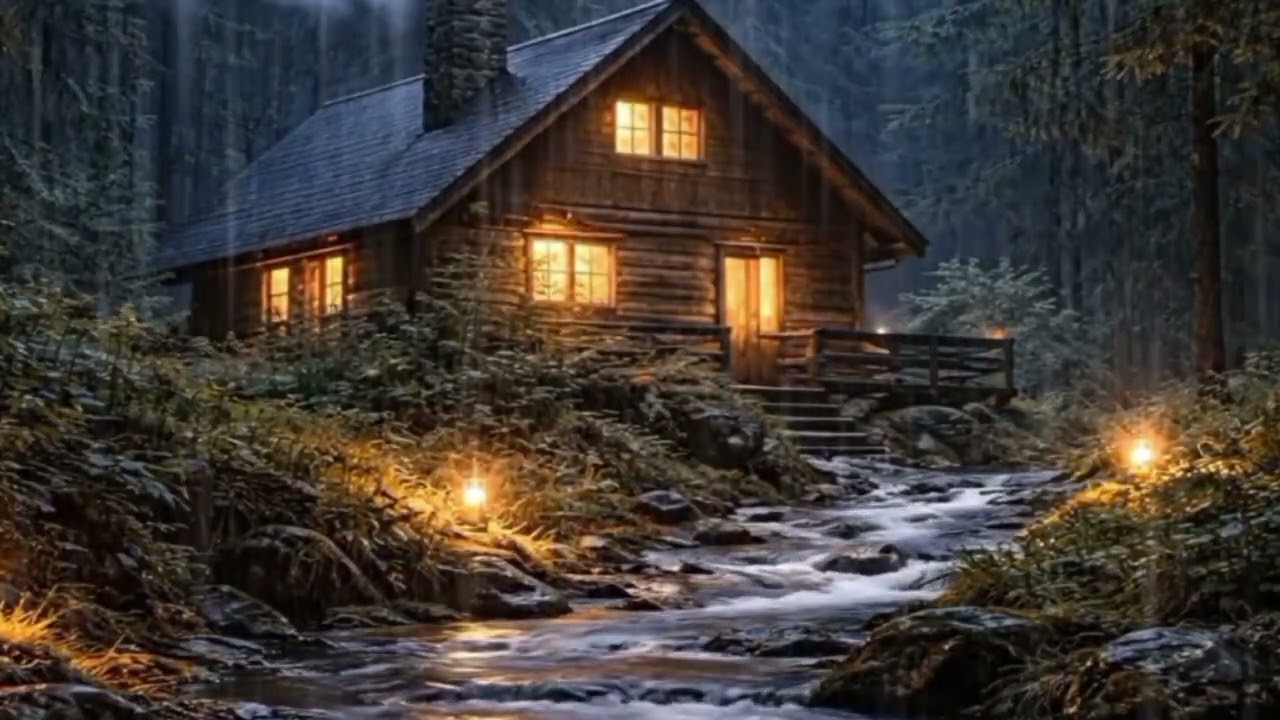 Chuva Intensa e Cabana Isolada | Relaxe e Durma🌧️Rainstorm at a Remote Cabin | Deep Relaxation