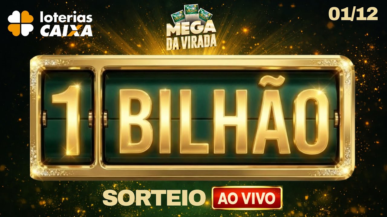 SORTEIO MEGA SENA DA VIRADA AO VIVO - SORTEIO 2955 - 1 BILH&Atilde;O DE REAIS - 01/01/2026