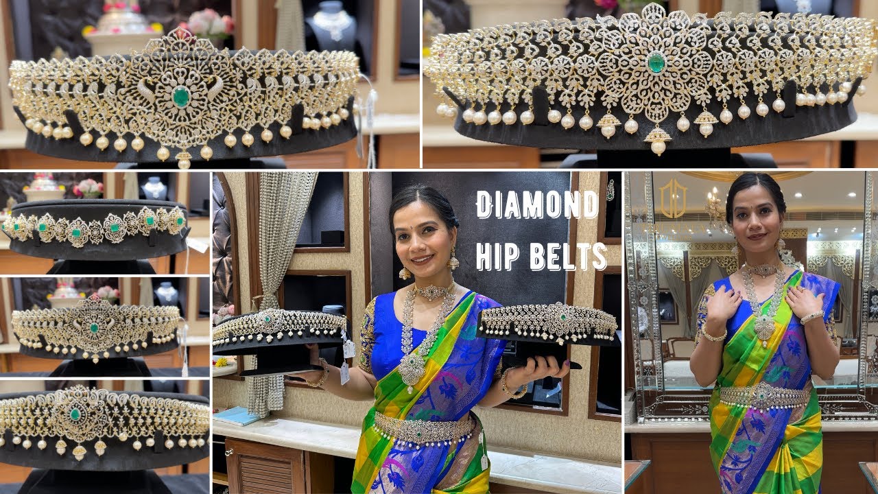 Tirumala Jewellers || Fancy to Traditional Diamond Hip belts || With weight & explanation 😍