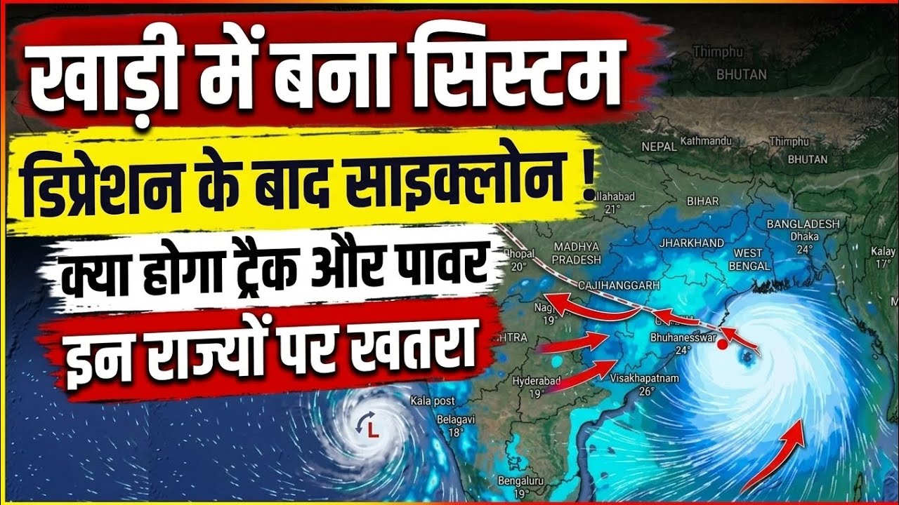 Storm Breaking; खाड़ी में साइक्लोन बनना शुरू। तूफान का ट्रैक और लैंडफॉल क्या होगा? ताज़ा जानकारी।