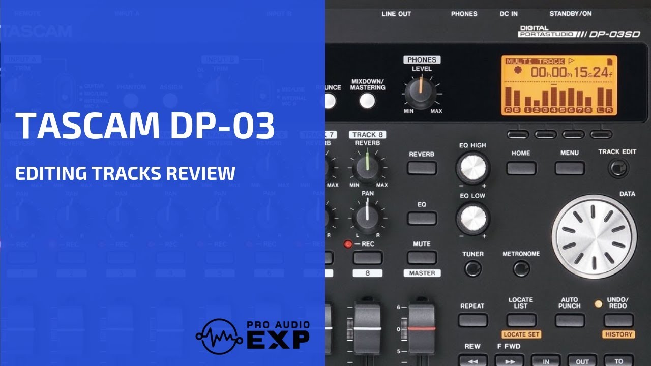 Tascam DP-03 Editing Tracks Review