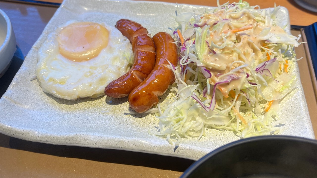 I had breakfast at a Japanese set meal restaurant!