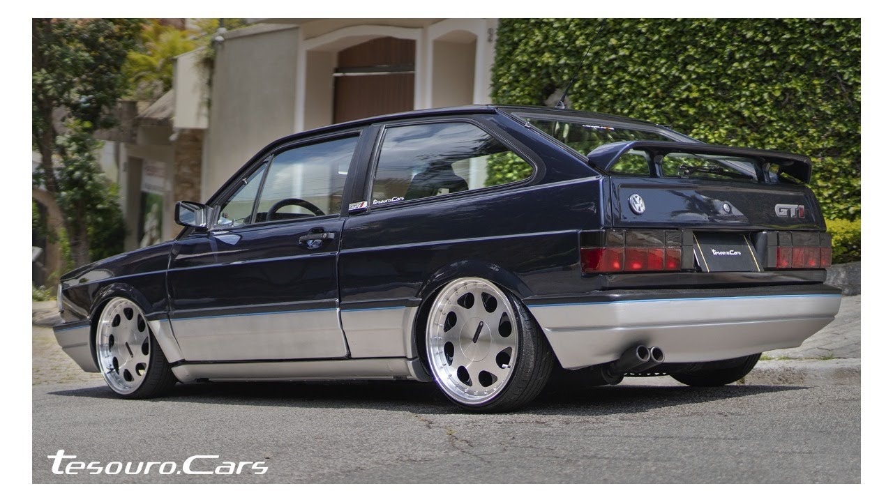 GOL GTI 2.0 1989 REBAIXADO DE PINGO 17" AZUL MÔNACO - TESOURO CARS