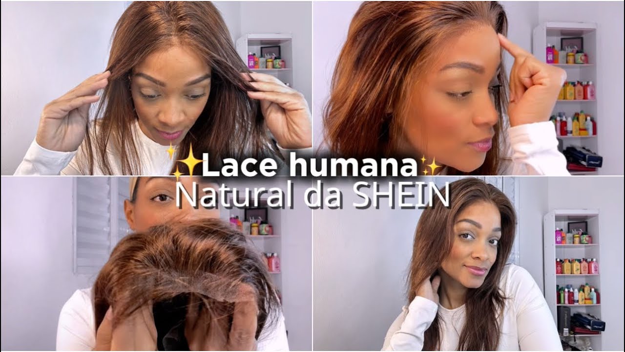 LACE FRONT HUMANA da SHEIN 13*4 repartição livre 😱 #lace #lacewigs #shein 