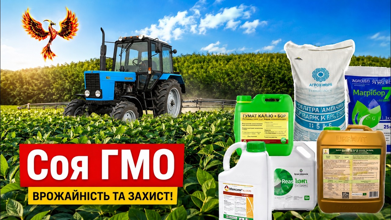 🔥Підживлення сої ГМО по листу — максимум ефекту!