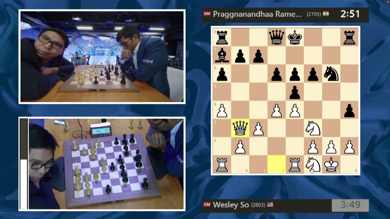Wesley So vs Praggnanandhaa playoff Blitz