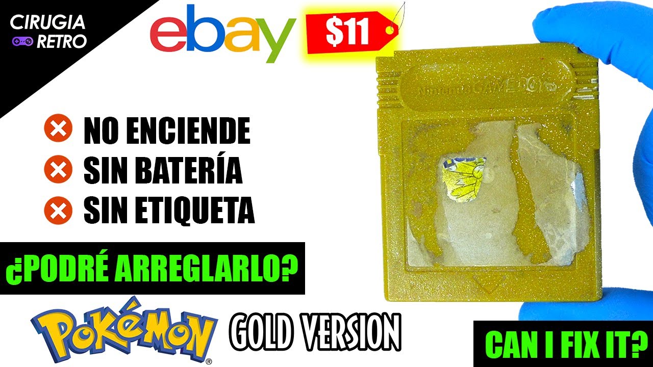 Operación Pokémon Oro de ebay: Cirugía de restauración completa / Game Boy Color / Nintendo / Retro