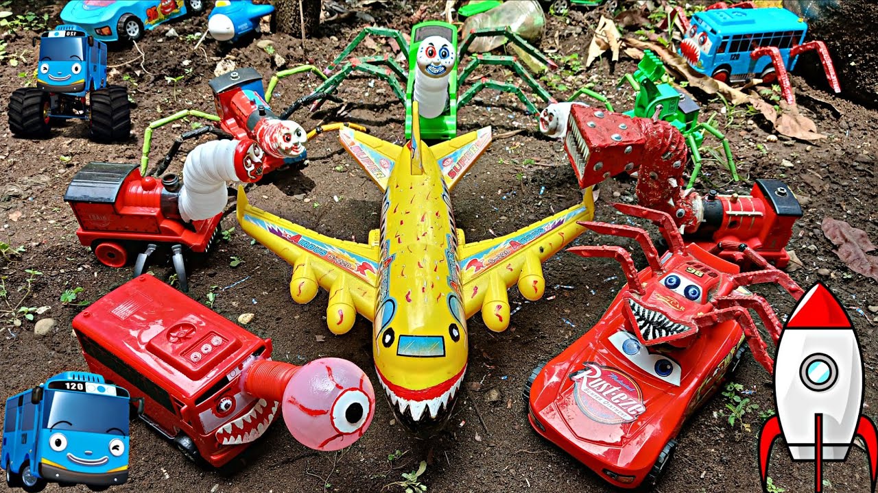Bermain Kereta Api Thomas Hantu Laba-laba, Thomas and Friends, Mobil Laba-laba, Mobil Hantu, Tayo