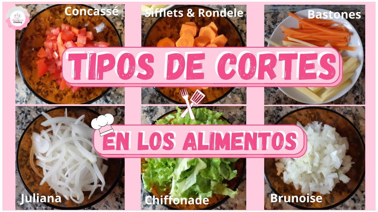 🔪 CORTES BÁSICOS EN LOS ALIMENTOS / CUÁNTOS TIPOS DE CORTES HAY Y CUÁLES SON? CLASE #4