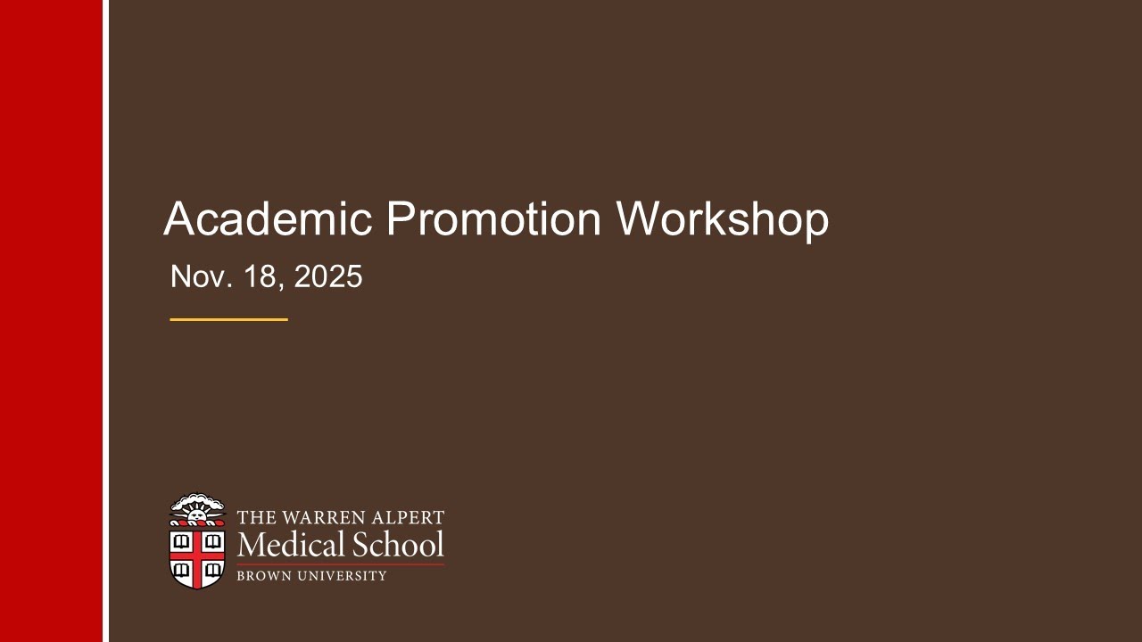 Nov 18 Academic Promotion Workshop