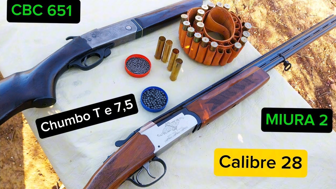 Espingarda CBC Calibre 28 vs Miura 2 Calibre 28 qual tem o melhor agrupamento