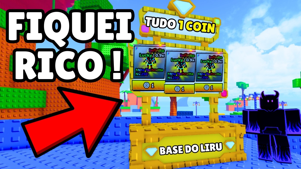 ENGANEI PARA FICAR RICO COM A PRAÇA DE TROCAS FUJA DO TSUNAMI PARA BRAINROTS