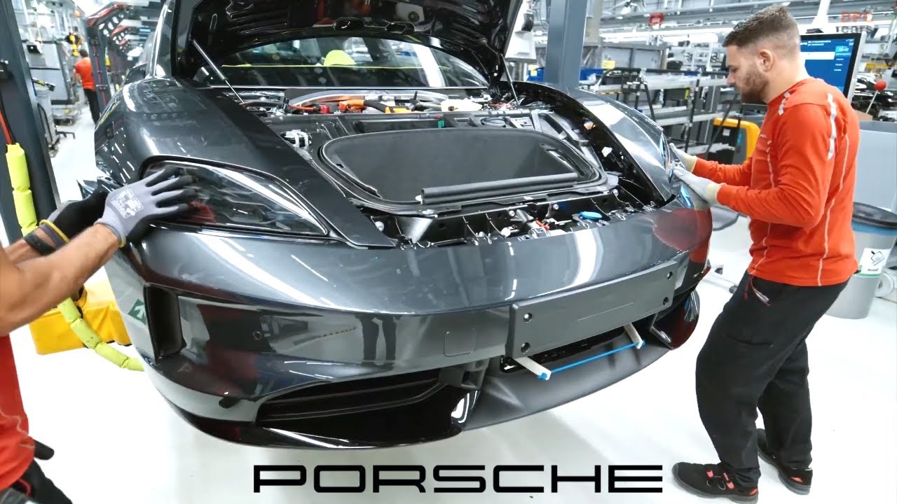 Производство Porsche Taycan 2025 в Германии