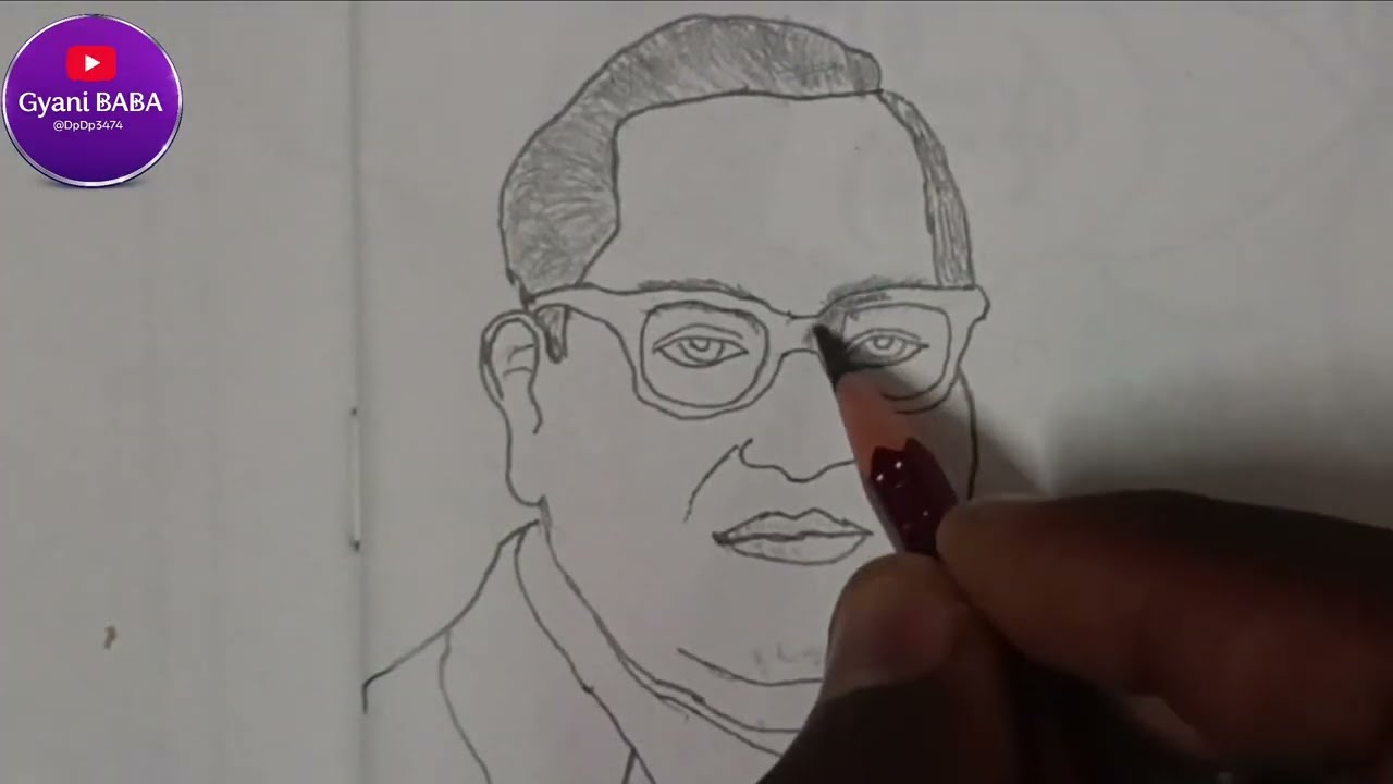 Easy Bhimrav Ambedkar drawing/ Simple Bhimrav Ambedkar drawing/