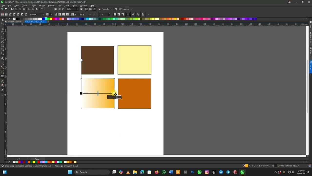 CorelDraw Tutorial  |  Color Tool  Eye Dropper & Transparency |  Lesson 10