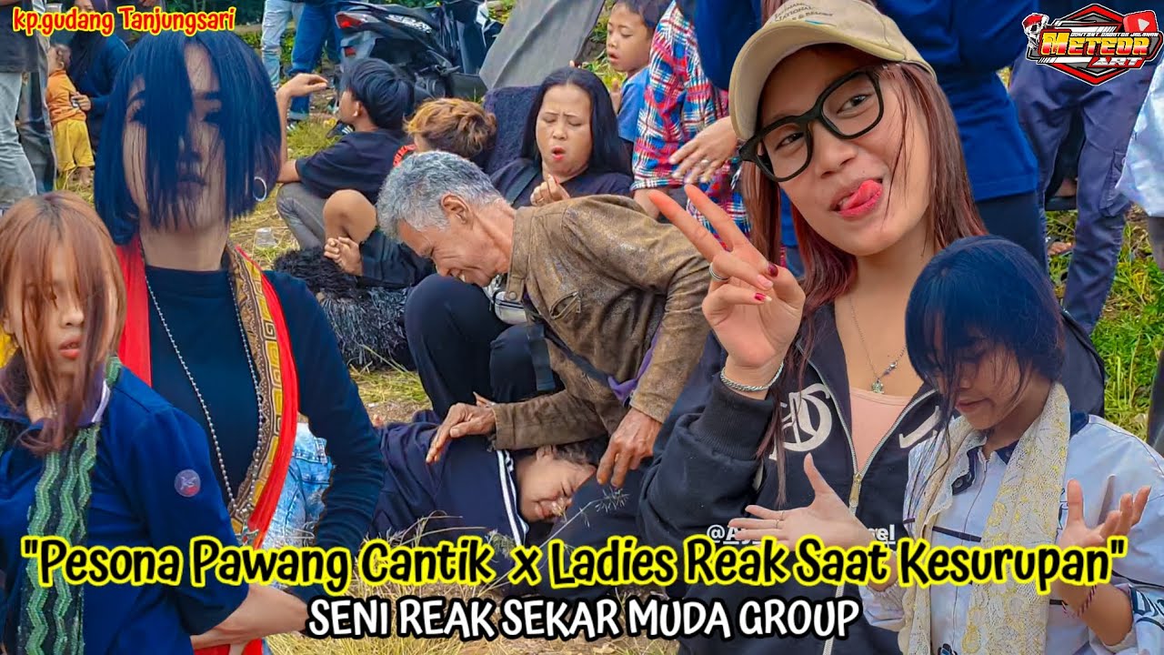 Pesona pawang cantik & ladies reak saat kesurupan!seni reak sekar muda group di gudang tanjungsari