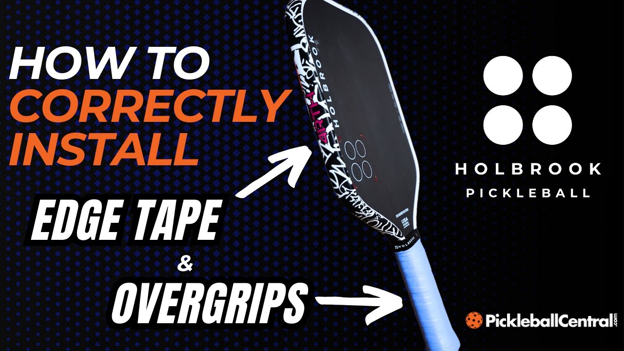 Как установить ленту и накладки Pickleball Edge Tape с помощью Holbrook Pickleball