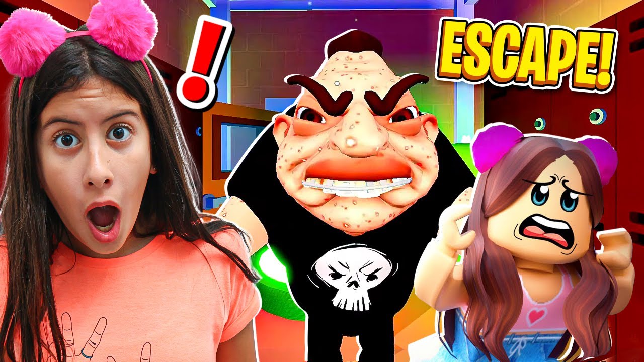 Escapamos do menino valentão da escola - ESCAPE ESCOLA BULLY! (Obby)
