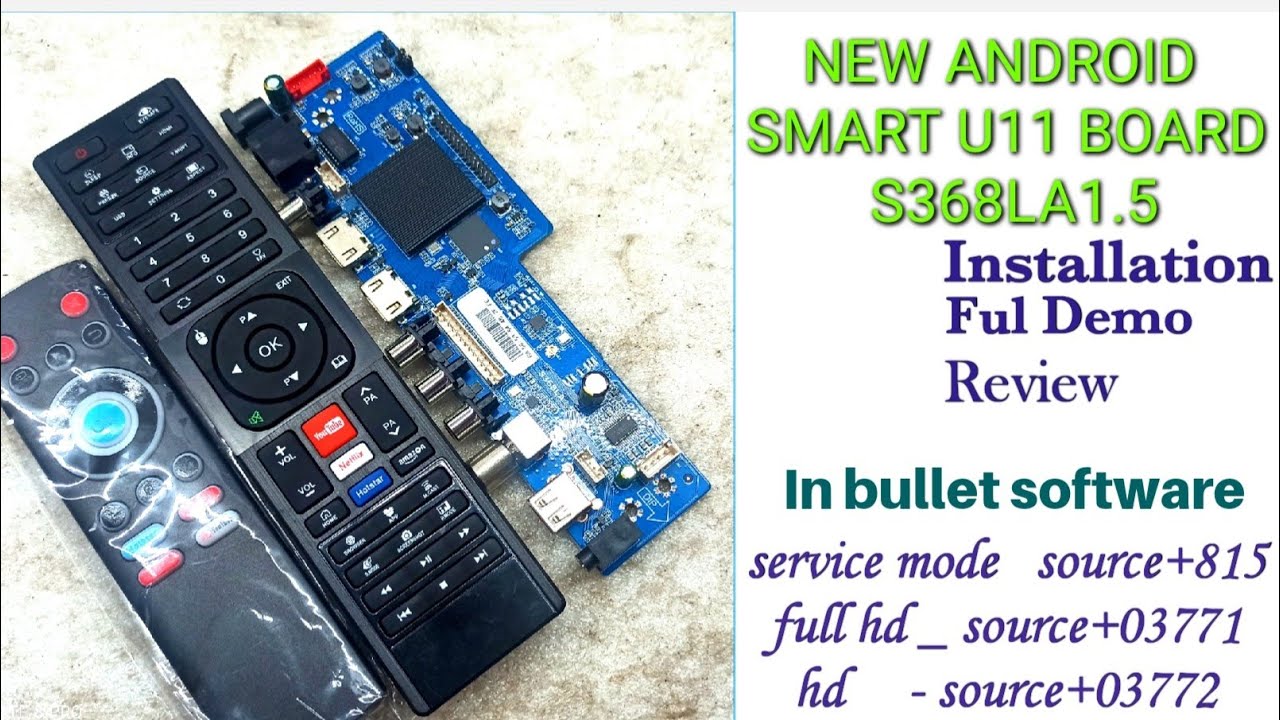 New U11 Android / Smart board  S368LA1.5/ Installation- Demo- full Review