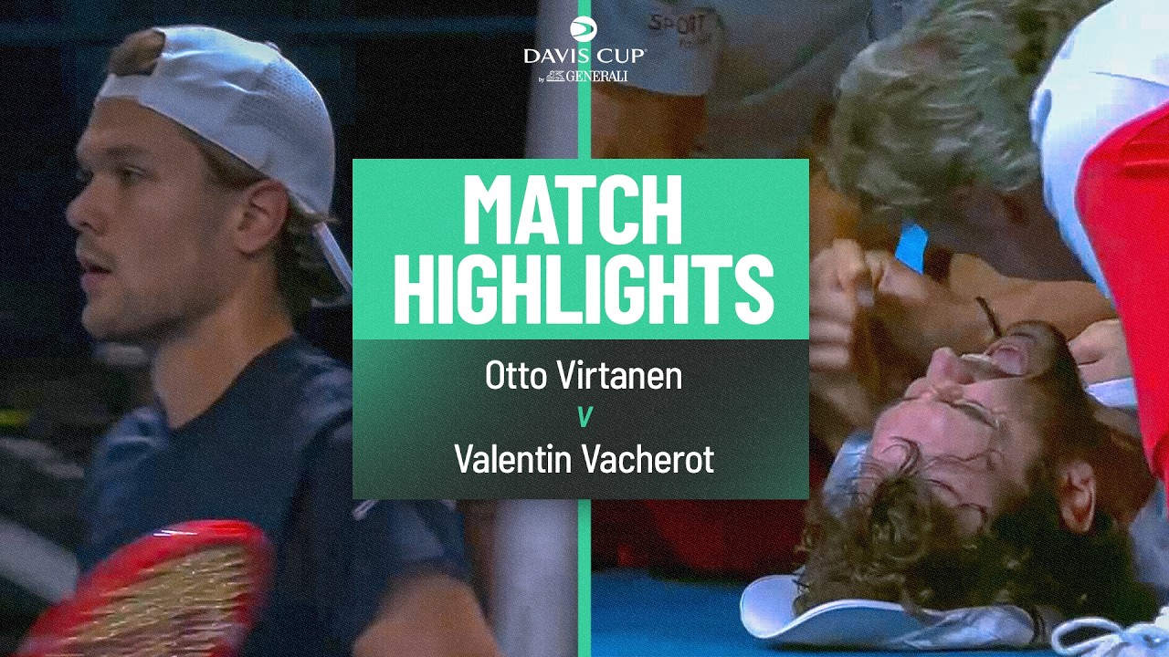 Vacherot makes HISTORY! 🇲🇨 | Otto Virtanen v Valentin Vacherot | Davis Cup World Group I
