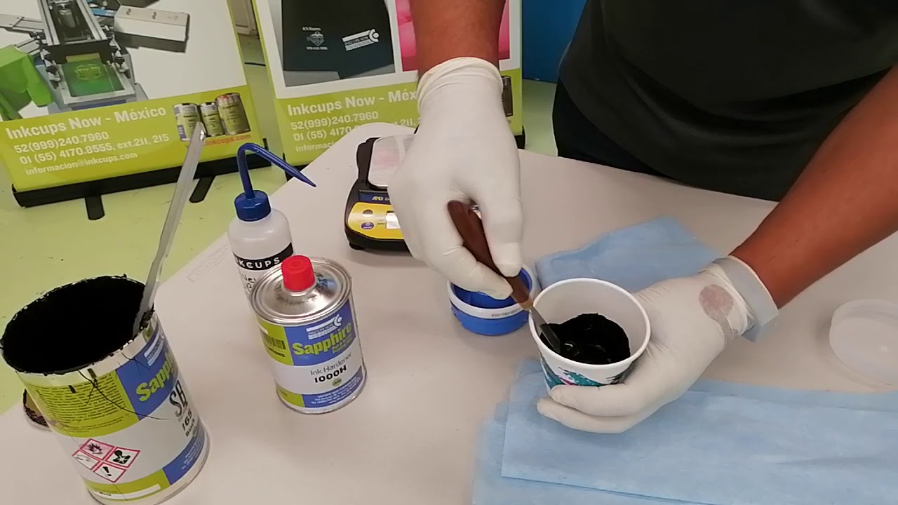 Como preparar tinta para tampografia? Orden correcto de tinta, catalizador y solvente de impresion