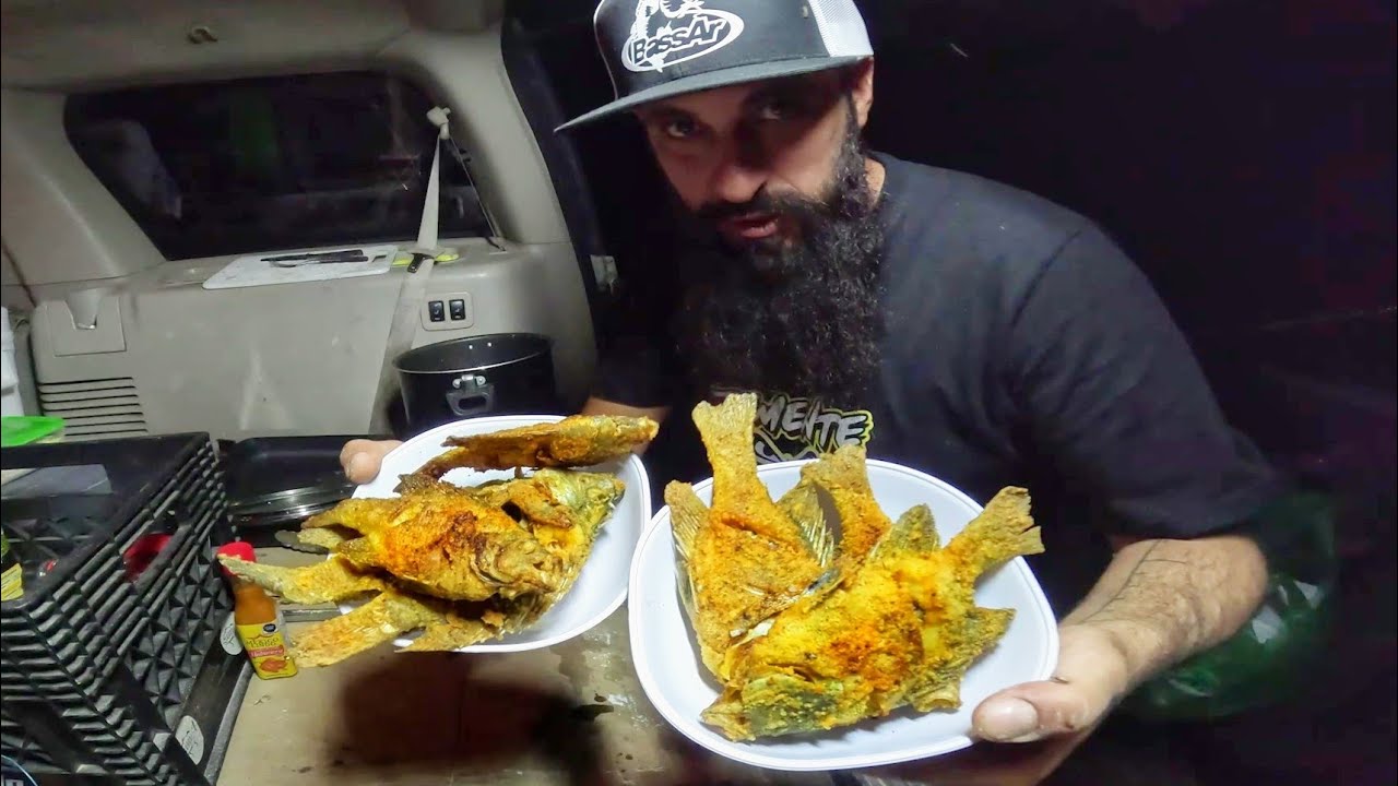 Pesca y Cocina de unas Deliciosas Mojarras en la cajuela de mi troka!