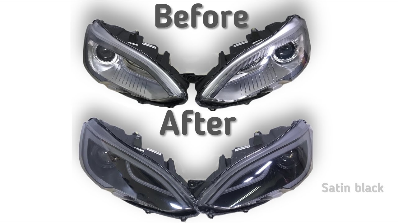 Taking Apart Tesla Model S Headlights to Paint Matte Black