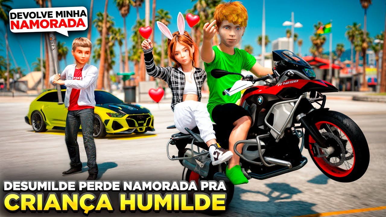 GAROTO DESUMILDE PERDEU A NAMORADA PRA CRIANÇA HUMILHADA NO GTA 5! 😂