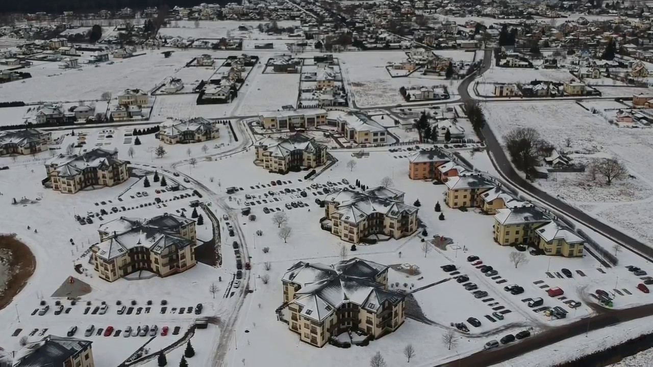 Марупе Рига с высоты DJI TOM SPARK Marupe Riga from bird's-eye 31.01.2018 ( Latvia , Латвия )