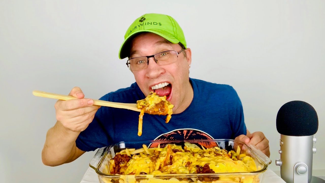 Chili Cheese Fries Mukbang Feast (Do Not Wipe Your Mouth Challenge Big Bites)