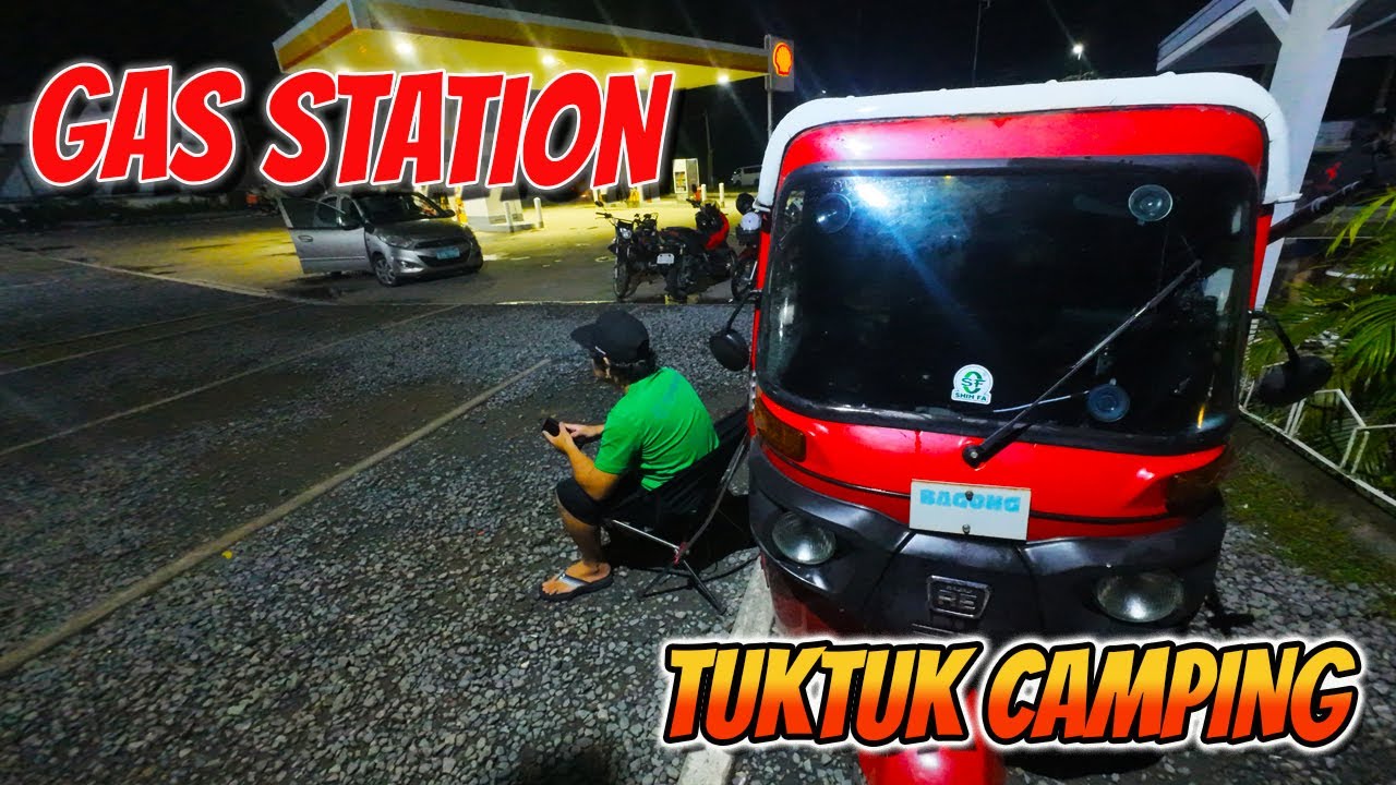 TUKTUK CAMPING IN A GAS STATION | Shih Fa Breakfast Ride 2024