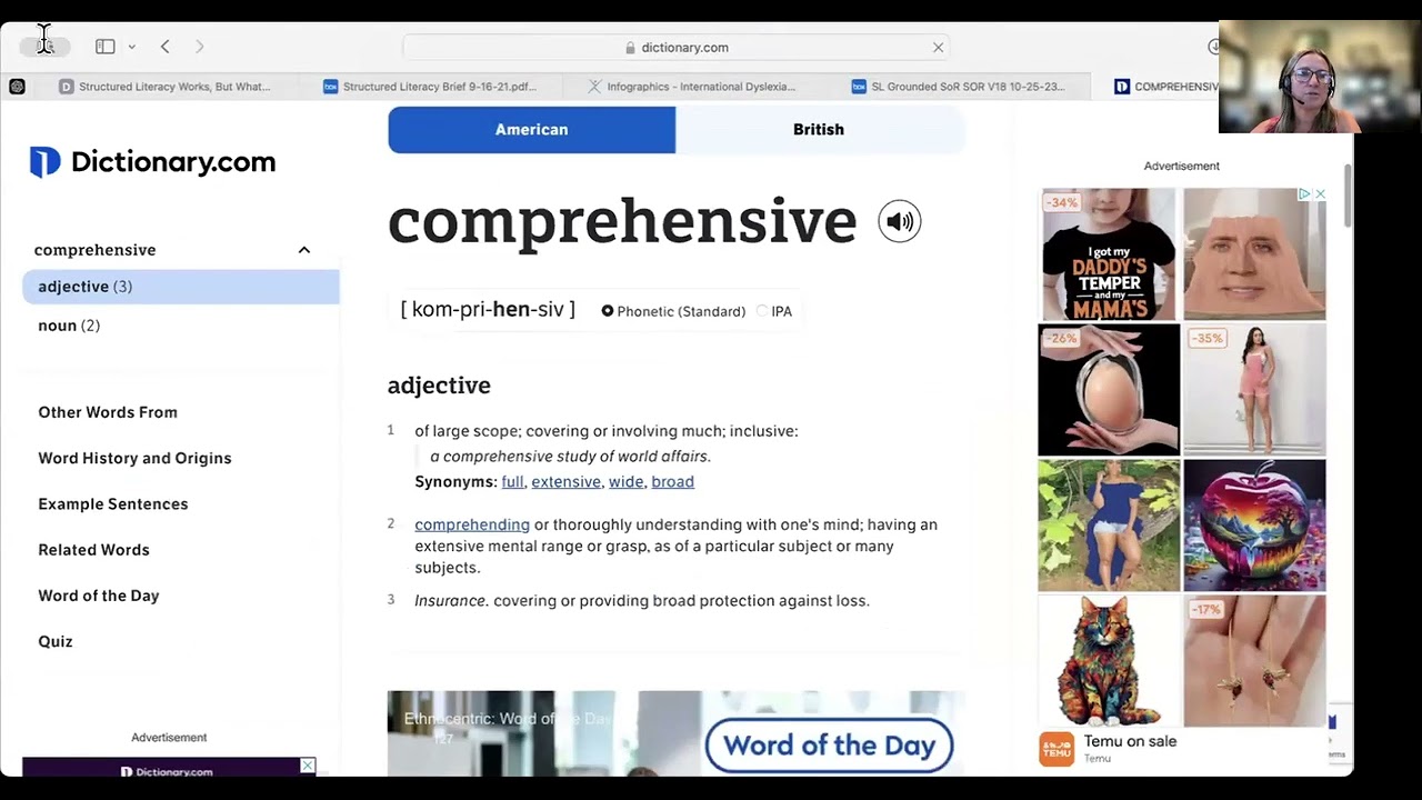 Vocabulary Structured literacy