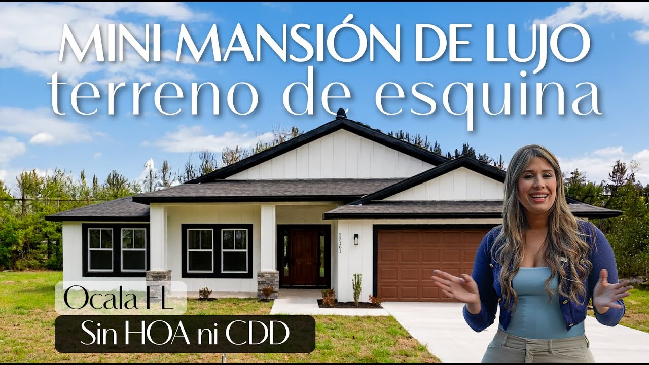 Mini Mansión de Lujo en Ocala | Terreno de Esquina | Sin HOA ni CDD