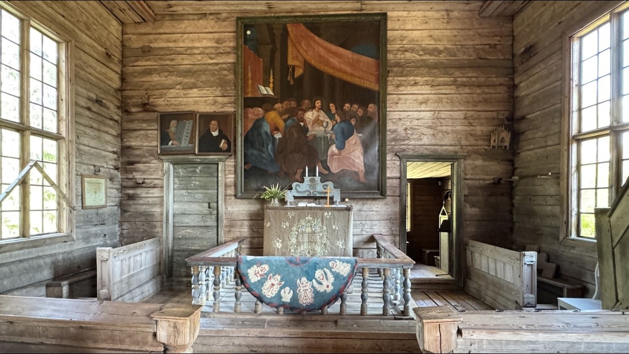 🇫🇮 Петяйявесі. Стара дерев'яна церква. Petäjävesi. Alte Holzkirche.