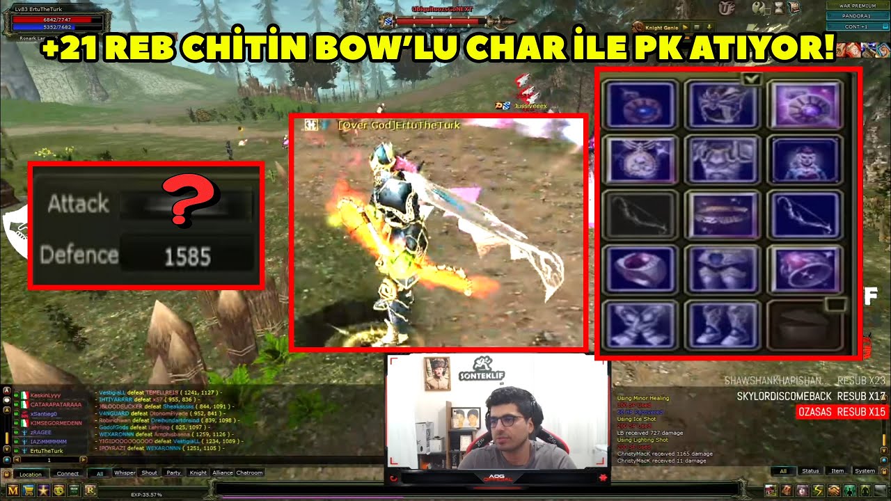 AOGofficial - (Pandora) +21 Reb Chitin Bow , +9 Mythril Set ve +3 Takılı Okçu ile PK ! Knight Online